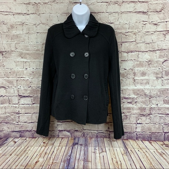 Coldwater Creek Black Double Breasted Cardigan Sweater - Picture 1 of 11